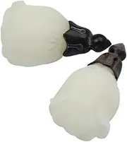 [Healeved] 2pcs Hand Carved Tulip Pendant Bodhi Bead Charms for DIY Jewelry Making Stylish Flower Necklace and Bracelet Accessories Unique Decor for Keychains and Crafts