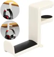 Adjustable 360 Degree Headphone Stand with Cable Organizer for Gaming Setup