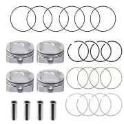 4PCS Piston & Snap Rings Kit for Hyundai Veloster Kia Accent Rio 2012-2017 1.6 L