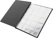 HOUDERCO Coin Collection Album Coin Holder Book PU Transparent Display for Coins Currency Stamps for Collectors