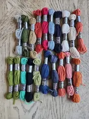 DMC Laine Colbert Virgin Wool Yarn Needlepoint Tapisserie 8 Meters Lot Vintage
