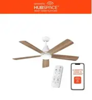 NEW 52" WHITE SMART CEILING FAN W/ COLOR CHANGING LED LIGHT REMOTE GOOGLE ALEXA