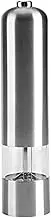 Kitchen Stainless Steel Electric Pepper Grinder Salt Grinder Salt Spice Grinder Cordless Battery Adjustable Salt Grinder Powered Silver
