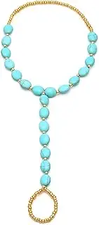 [Olsen Twins] Bohemian Beach Style Bead Barefoot Sandals Ankle Bracelet Toe Ring Summer Jewelry