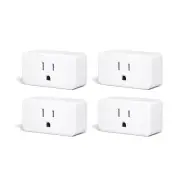 Smart Plug 4 Pack with Real-Time Energy Monitoring,15A Outlet, Zigbee Repeater,E