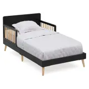 Delta Children Logan Wood Toddler Bed, Greenguard Gold Certified, Midnight Grey/