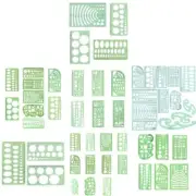 Geometric Building Ruler Drawing Stencils Educational Tool for Students Officers