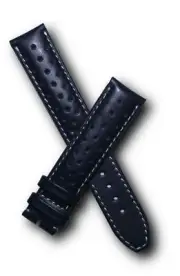 19 mm BLACK/WHITE SPORTS STYLE PIN BUCKLE WATCH STRAP to fit TAG Heuer CARRERA