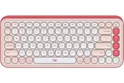 Logitech Pop Icon Keys Compact Bluetooth Wireless Keyboard Rose & Off White