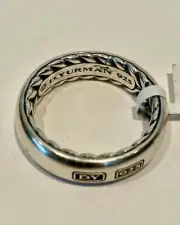 David Yurman Men's .925 Sterling Silver Streamline 6mm Wide Ban New Original Box