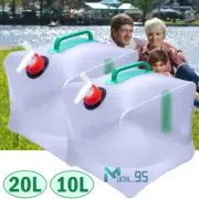 10L/20L Foldable Collapsible Water Container Camping Water Storage Jug W/Spigot