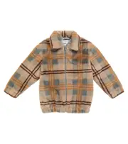 [Paade Mode] Paade Mode Checked faux fur jacket Y 10 brown