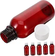 LOPUNER 6pcs Travel Medicine Storage Bottles Containers with Caps Light Blocking Pill Organizer Moisture Medicine Jars Convenient Supplement Storage