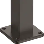 ProtectorAl 50 x 50 x 1300mm Black Aluminium Pool And Garden Flanged Fence Post With Cap