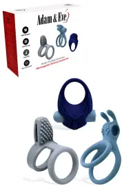 Adam and Eve Rockin Rumbler Enhancer Vibrating Couples Ring Set