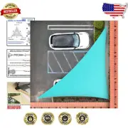 Heavy Duty 200GSM Triangle Sun Shade Sail - 3- & 95% UV Protection
