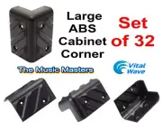 32X ABS Large Cabinet Corner Amp Rack Case DJ Home Speaker Box Bumper Protector