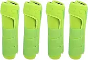 Aymzbd 4 Pieces Horse Boots Leg Guard Protection Equestrian Accessories Leg Covers Leg Wraps Set for Riding Ourtdoor Training, Light Green, S