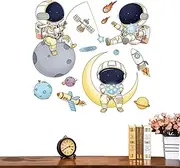 Astronaut Wall Decor | Space Astronaut Wall Stickers | Peel and Stick Outer Space Planets Decals for Classroom Preschool Living Room Bedroom