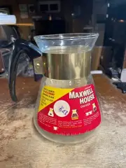 VTG Maxwell House Corning Glass INSTANT COFFEE Pot 6 Cup Promo Atomic Stars