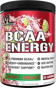 Evlution Nutrition BCAA Energy - High Performance Energizing Amino Acid Supplement For Muscle Building, Recovery And Endurance, 30 Servings (Cherry Limeade)