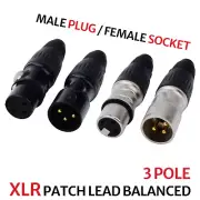 Microphone Speaker Lead Adapter / XLR Patch Lead Balanced Male / Female Plugs