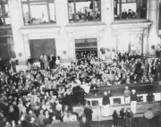 The Unemployed Crowd Protesting Front King County Courthouse Seatt- 1933 Photo