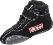 RaceQuip Euro Carbon-L Series Race Shoes SFI 3.3/5 Certified Black Youth