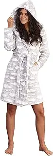 [undercover lingerie] Ladies Warm Cosy Winter Soft Fleece Dressing Gown Robe UK Size 8-26