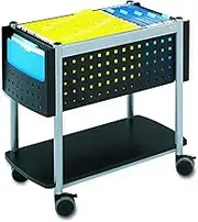 Safco 5373BL Scoot File Cart, Legal, Letter, Black