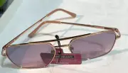 Foster Grant Sunglasses Rose Gold Aviator, Purple Lens 100% UVA-UVB NWT