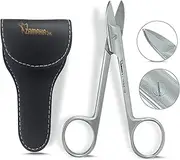 ZAMAHA UK® 1 Pcs Stainless Steel Nail Scissors Cutting & Trimming Toenail Scissor for Men & Women Manicure & Pedicure Shares for Thick Nails & Cuticle with Leather Pouch