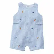 Mud Pie Boy Easter Bunny Carrot One Piece / Shortall