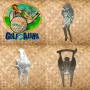 Golf with Aloha Divot Tool w/Ball Marker