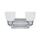 SunSet Lighting 2-Light 100W MB Bixby Vanity Bright Satin Nickel Light F3172-80