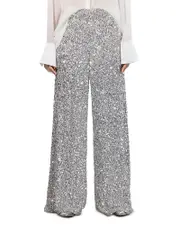 Alice and Olivia Mame Wide Leg Sequin Pants