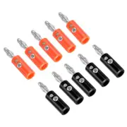 50Pcs Banana Plugs Connector Speaker Banana Plugs Nickel-Plated Alloy Red Black