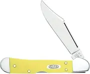 Case xx Smooth Yellow Delrin Mini Copperlock CV Steel Pocket Knife Knives