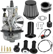 HIAORS PWK 24mm Carburetor Carb Throttle Assembly Jet for Predator 212 196cc 200cc 224cc 6.5HP Engine Coleman CT200U BT200X Mini Bike CT200U-EX Baja Warrior MB200 KT196 Go Kart Race Parts (Black)