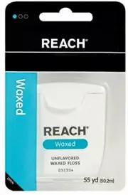 2 Pack Johnson & Johnson Reach Dental Floss Waxed Floss 55 Yards Each