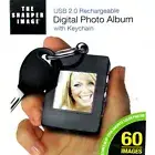 SHARPER IMAGE 60 DIGITAL PHOTO ALBUM WITH KEYCHAIN ORG. $34.95 BNWT