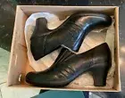 CLARKS WOMENS BLACK SIZE 7.5 ANKLE BOOT STYLE PUMPS 2.5" HEEL NEW