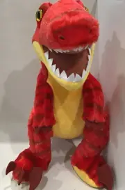 Build A Bear Red Dinosaur T Rex Velociraptor Raptor 19 Inch Plush Stuffed Animal