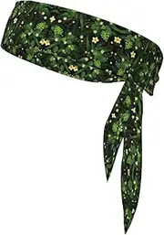 Hawaiian Sports Strap Double-Sided Headscarf Men's Bow Tie Sports Headscarf Running Yoga Exercise Headband