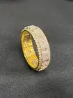 4.35 Cts Round Baguette Cut Natural Pave Diamonds Eternity Band Ring In 14K Gold