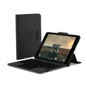 UAG Integrated Bluetooth Keyboard w/ trackpad Apple iPad 10.2' (7th Gen) Case - Black (124413114031), Built-in Apple Pencil or