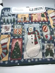 Snowman CHRISTMAS TAPESTRY PILLOW COVER