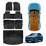 Floor Mats Boot Liner Set for Haval Jolion 2024-Onwards All Weather Cargo Kick Mats Back Seat Protector Cover With Upper Boot Level