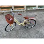 日式和風牛奶車淑女車+24吋鋁合金輪圈+6段SHIMANO變速 24吋自行車淑女腳踏車/免安裝