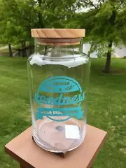 Food Network Homemade Treats Storage Jar Pantry Container 76-oz. Clear Glass NEW